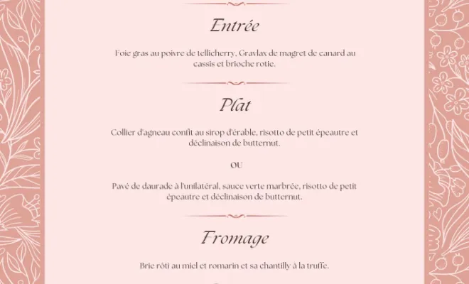 Menu saint valentin 2026, Grenoble, L’Inspiration